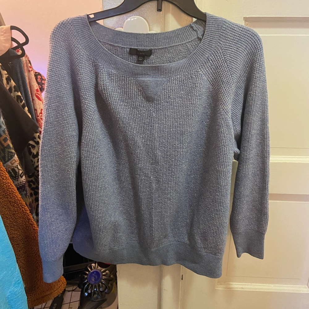 J. Crew waffle crewneck wool sweater XXL